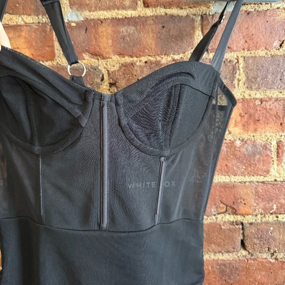 White Fox black sheer dress 'Push the Boundaries' with tags size S - Picture 5 of 8